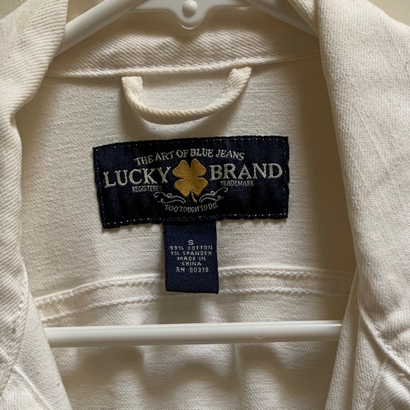 Lucky Brand White Denim Jacket - Picture 2 of 3